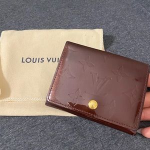 Louis Vuitton vernis business card holder - purple/brown